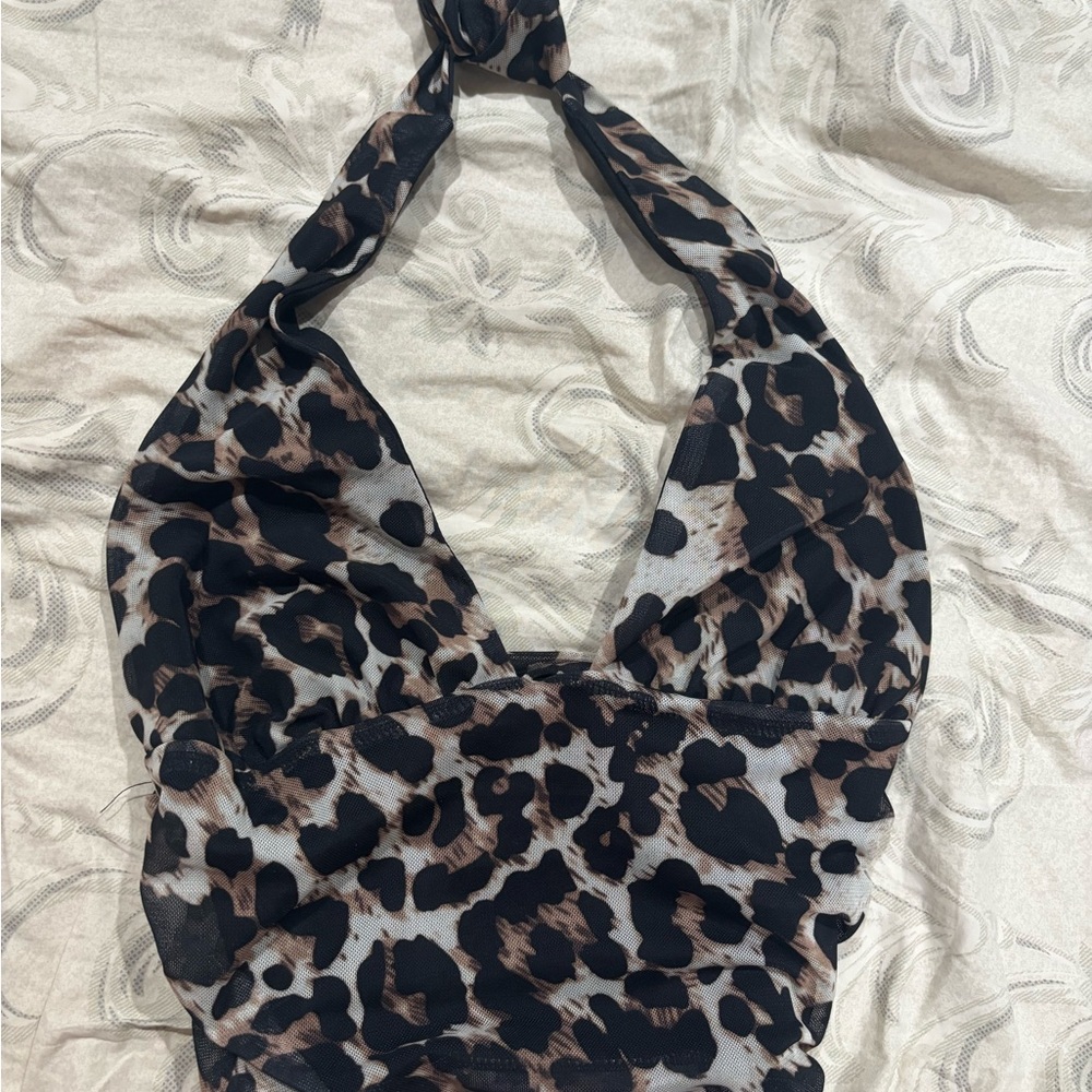 Pacsun Leopard Print Halter Top